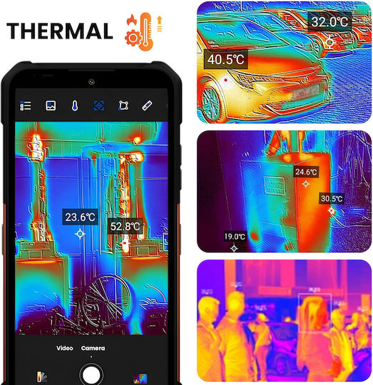 Hammer Construction 2 Thermal 5G (8/256GB) Ανθεκτικό Smartphone Μαύρο