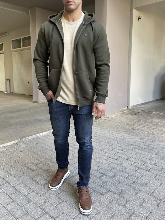 Cardigan With Hood Khaki