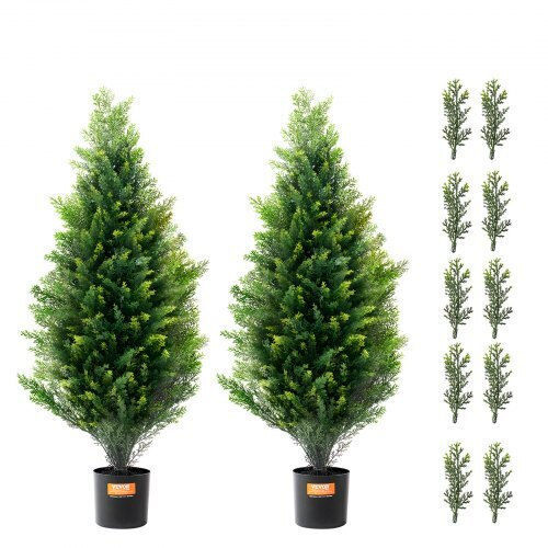 Christmas Decorative Illuminated Tree Green 2pcs