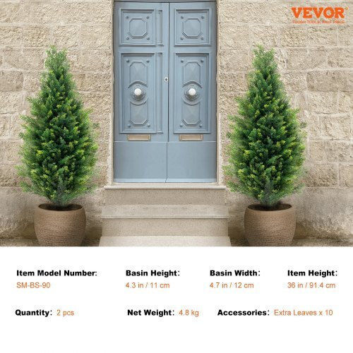 Christmas Decorative Illuminated Tree Green 2pcs