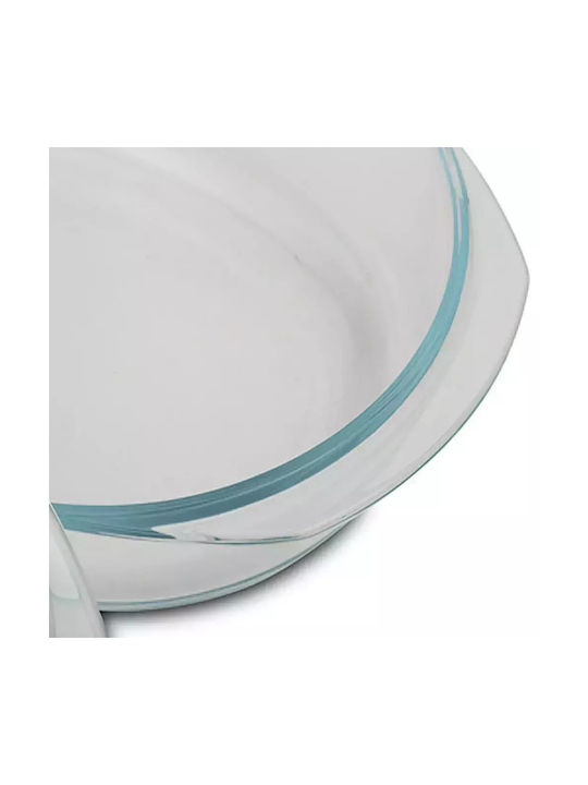 Klikareto Glass Round Heat-Resistant Cookware with Lid 3500ml