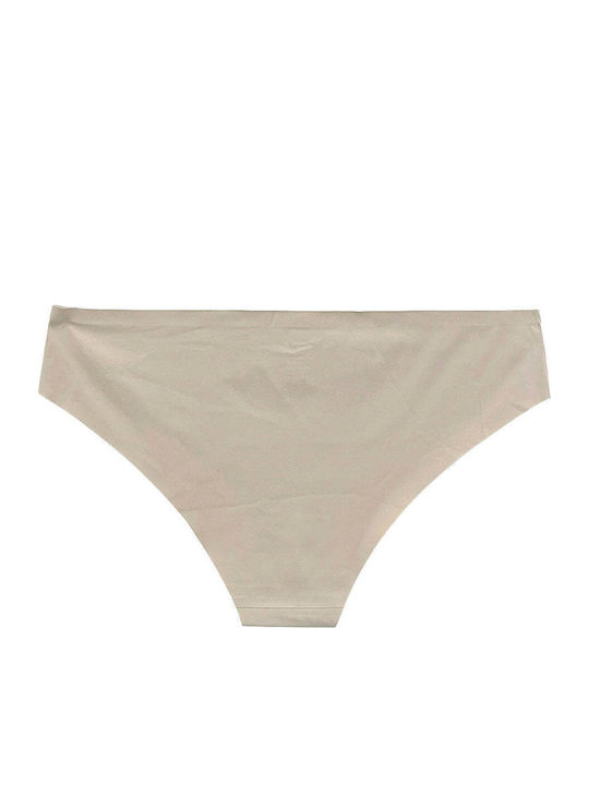 Damen Slip Nahtlos Beige