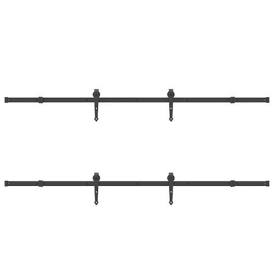 vidaXL Μηχανισμός Συρόμενης Μεσόπορτας 427cm Μαύρος
