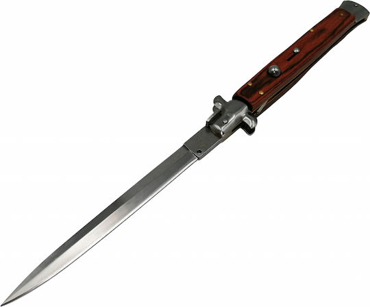 Set Three Automatic Knives Stiletto Stainless Steel 33 Cm Case Included