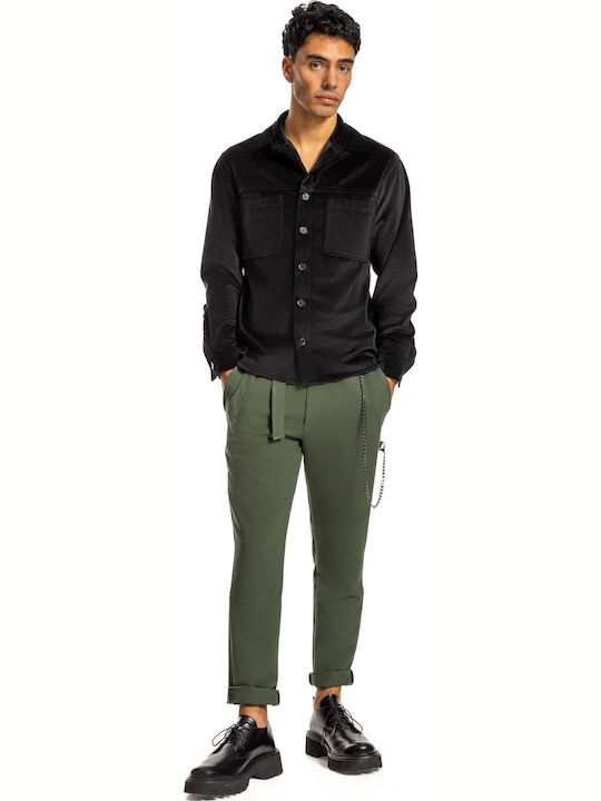 Μακρυμάνικo Overshirt Μαύρο