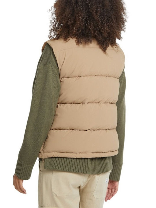 Guess Sleeveless Jacket Puffer Beige