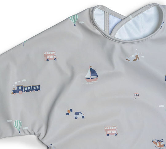 Citron Salopetă material textil cu autocolant, Buzunar & Mâneci Gri