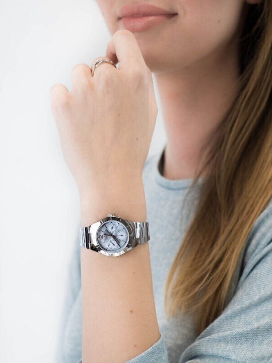 Casio Women's Watch Chronograph with Silver Metal Bracelet