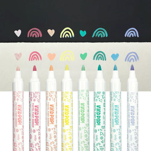 Vivid Pop Paint Markers Set 8 Pastel
