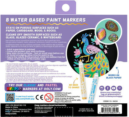 Set de Markere de Vopsea Vivid Pop 8 Metalice