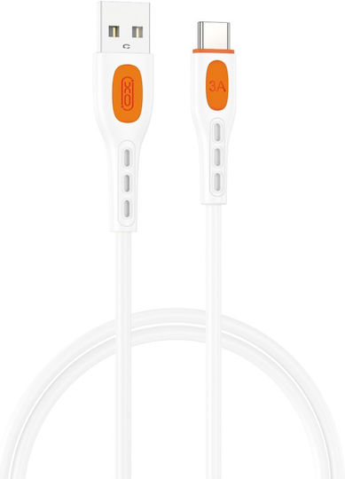 XO Nb280 USB 2.0 Cable USB-C male - USB-A Λευκό 1m 16.005.0348