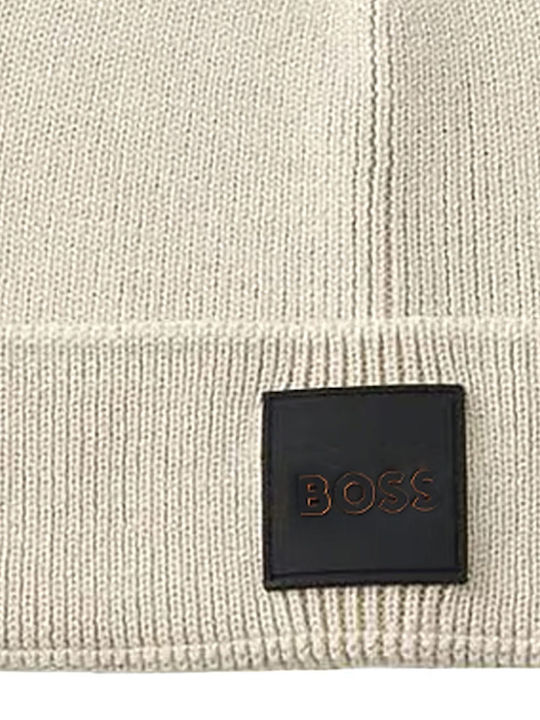 Hugo Boss Шапка Мъжки Шапка Плетена в Бежов цвят