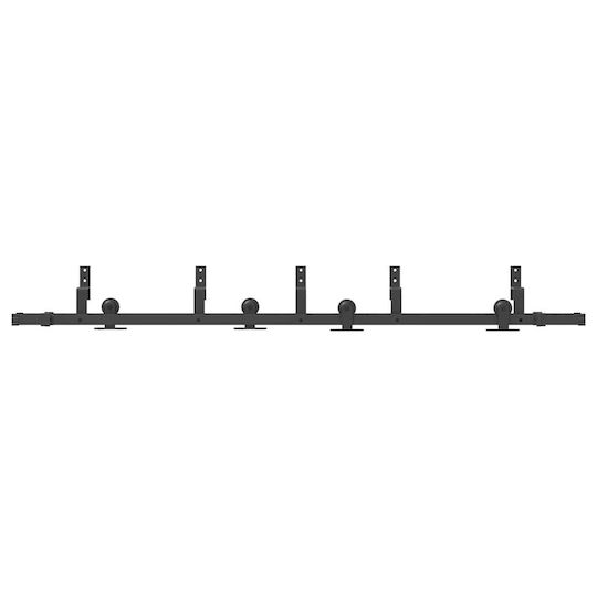 vidaXL vidaXL Sliding Door Mechanism for Middle Door 213.5cm Black