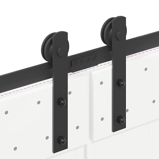 vidaXL Μηχανισμός Συρόμενης Μεσόπορτας 427cm Μαύρος