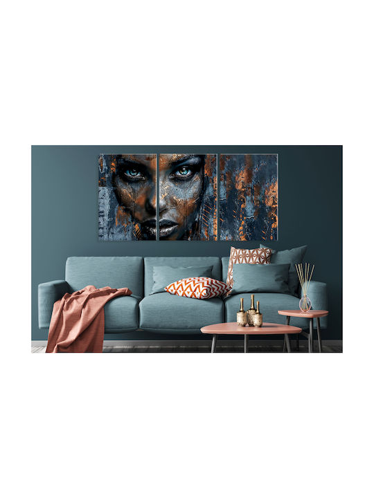 Decowalls Τρίπτυχος Πίνακας σε Καμβά 90x180cm