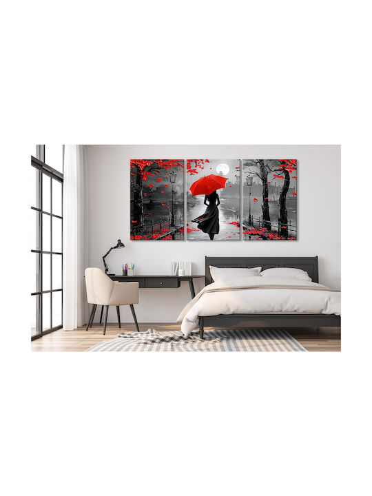 Decowalls Τρίπτυχος Πίνακας σε Καμβά 60x120cm