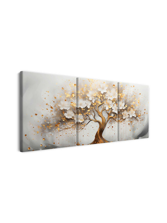 Decowalls Τρίπτυχος Πίνακας σε Καμβά 60x120cm