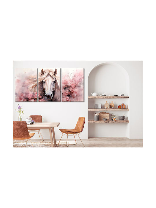 Decowalls Τρίπτυχος Πίνακας σε Καμβά 60x120cm