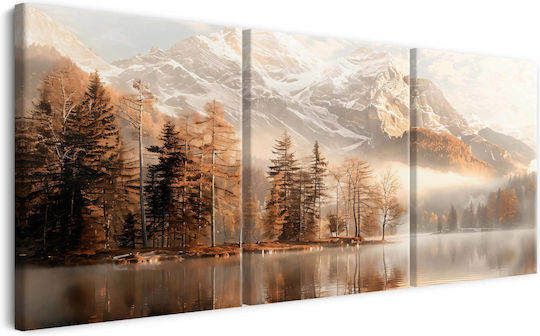 Decowalls Τρίπτυχος Πίνακας σε Καμβά 60x120cm