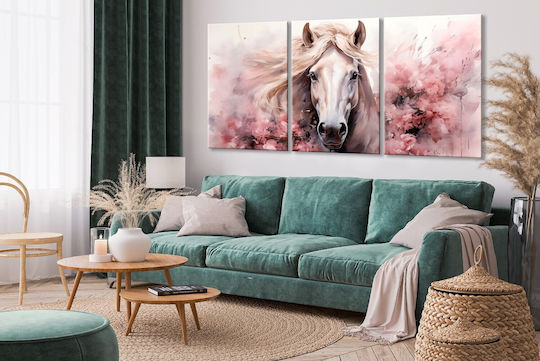 Decowalls Τρίπτυχος Πίνακας σε Καμβά 60x120cm