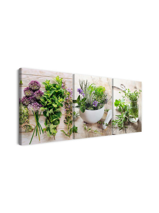 Decowalls Τρίπτυχος Πίνακας σε Καμβά 90x180cm