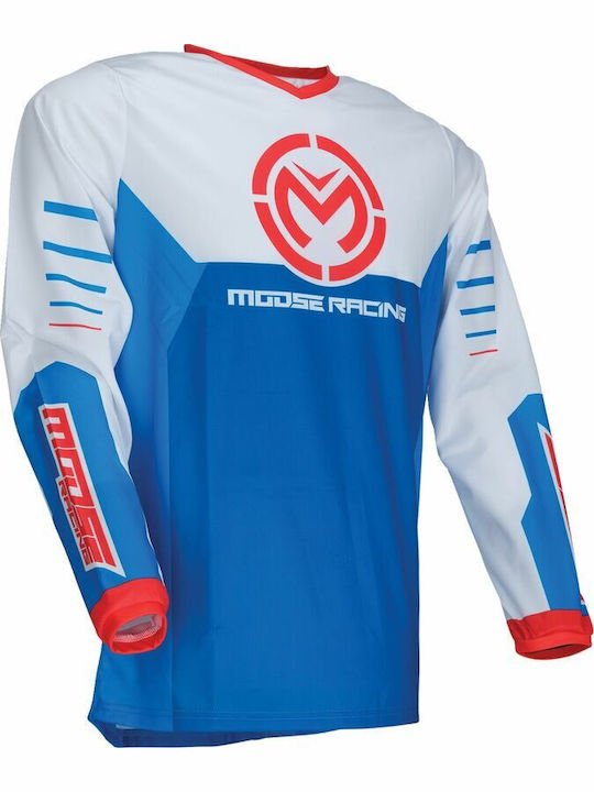 Moose Racing Qualifier Männer Motocross-Shirt Blau Farbe