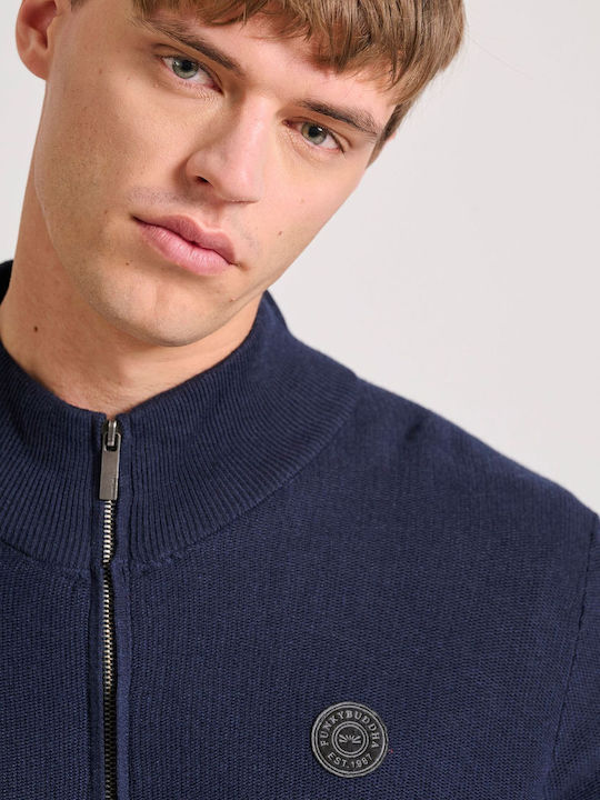 Men's Knitted Cardigan Navy Blue