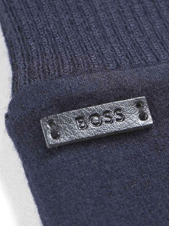 Hugo Boss Men's Knitted Gloves Blue