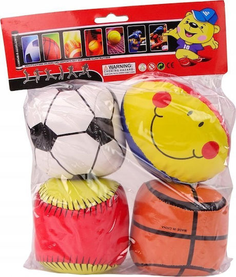 Leantoys Soft Sports Balls Basketball Rugby Football Baseball Set of 4 Pieces 13676687 5905991020370