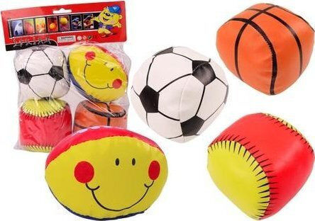Leantoys Soft Sports Balls Basketball Rugby Football Baseball Set of 4 Pieces 13676687 5905991020370