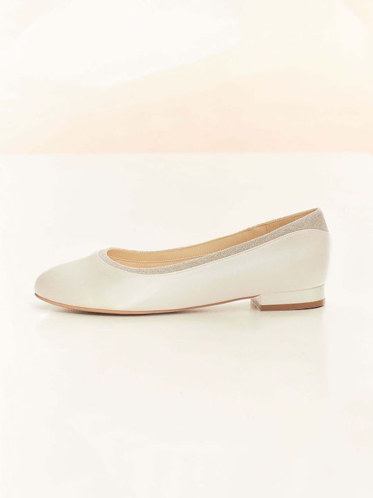 Romy Satin Damen Ballerinas in Beige Farbe