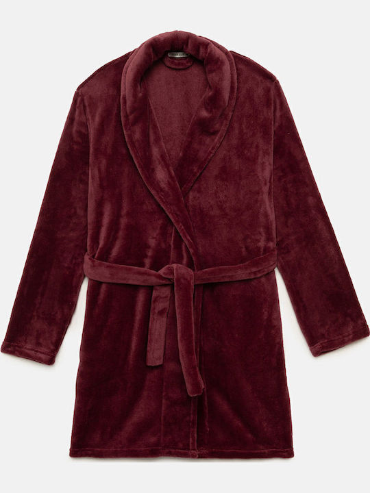 Minerva Χειμερινή Γυναικεία Fleece Ρόμπα