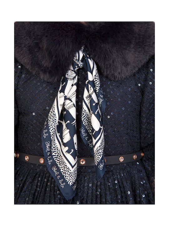 Fur Scarf Abel Lula Navy Blue Abel Lula