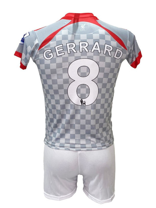 Παιδικό Σετ Ποδοσφαίρου Liverpool Gerrard Retro Ασπρο Γκρι 1818-06