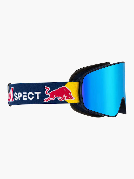 Red Bull Spect Ski & Snowboard Goggles Kids Blue with Lens in Blue Color