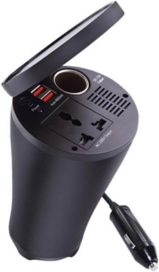 Inversor de Putere Edman M220 12v la 220v 150w 2xusb 4800ma Dc 12v Ac 220v Priză Auto