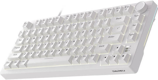 Dareu EK75 Dream Gaming Mechanical Keyboard 75% with RGB lighting (English US) White