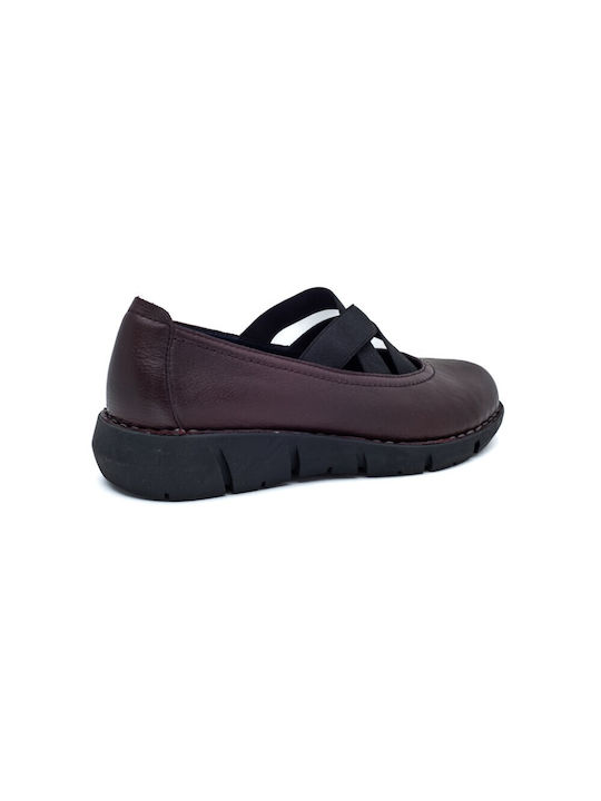 Air Anesis Leather Women's Moccasins in Red Color