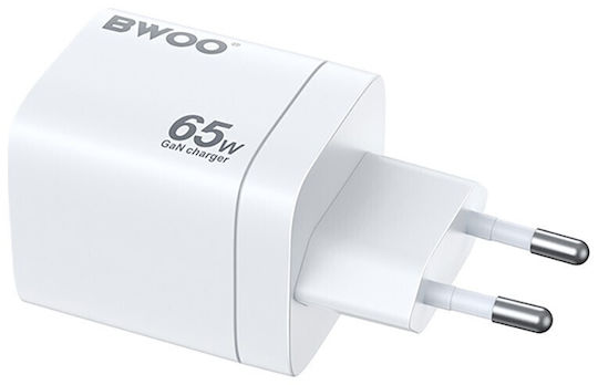 BWOO Φορτιστής Χωρίς Καλώδιο GaN 65W Power Delivery Πολύχρωμος (Fast)