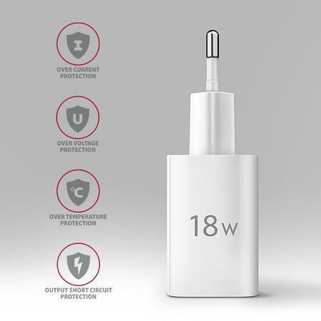 Axagon Charger Without Cable 18W Quick Charge 3.0 Whites