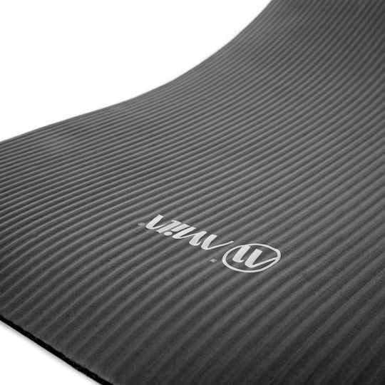 AMILA Exercise Mat Black with Carry Strap (142x60x1.2cm)