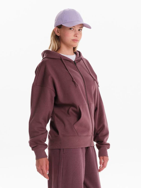 Emerson Ζακέτα Mauve με Κουκούλα