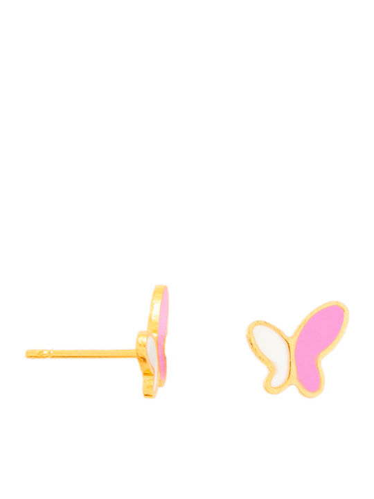 Butterfly Earrings Gold One Size 16480