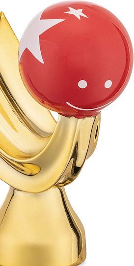 Alessi Alessi Stella Cometa Weihnachtsdekorative Porzellan Gold 8x9 cm