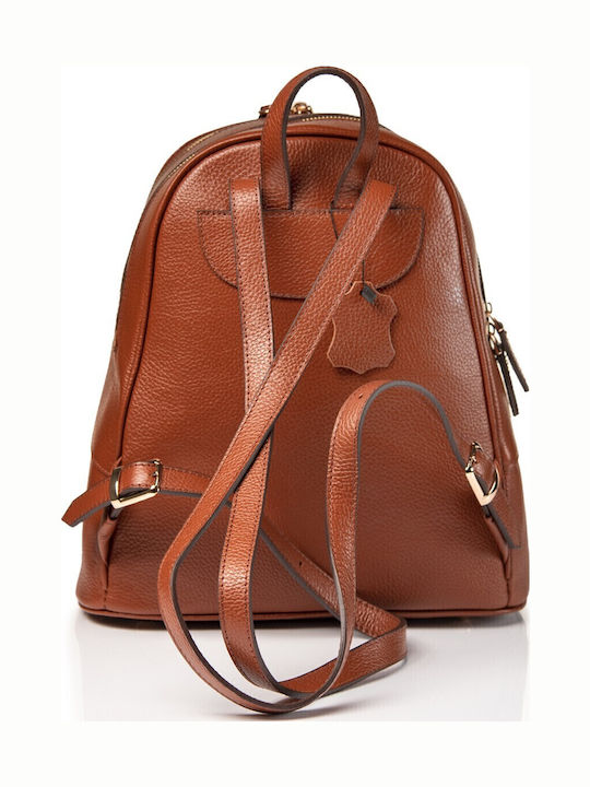 Leder Damentasche Rucksack Tabac Braun