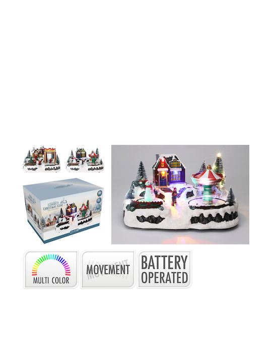 Koopman Figurine Decorativă de Crăciun cu Lumină LED cu Muzică & Mișcare Koopman Figurine Decorativă de Crăciun cu Lumină LED cu Muzică & Mișcare