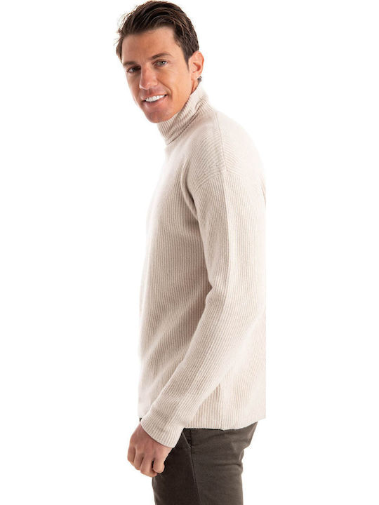 Langarmbluse Beige