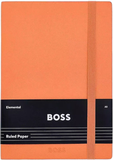 Hugo Boss Notebook 96 Sheets A5 Ruled Orange