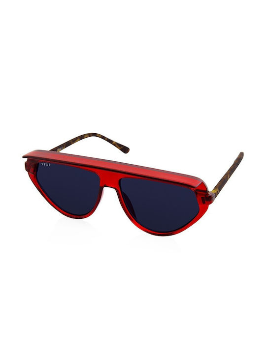 Tiwi Sunglasses with Red Tartaruga Plastic Frame and Gray Lens Bopp 300