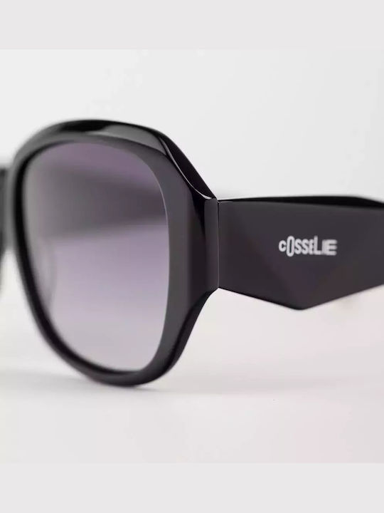 Cosselie Boston Women's Sunglasses with Black Plastic Frame and Black Gradient Polarized Lens 1802202366